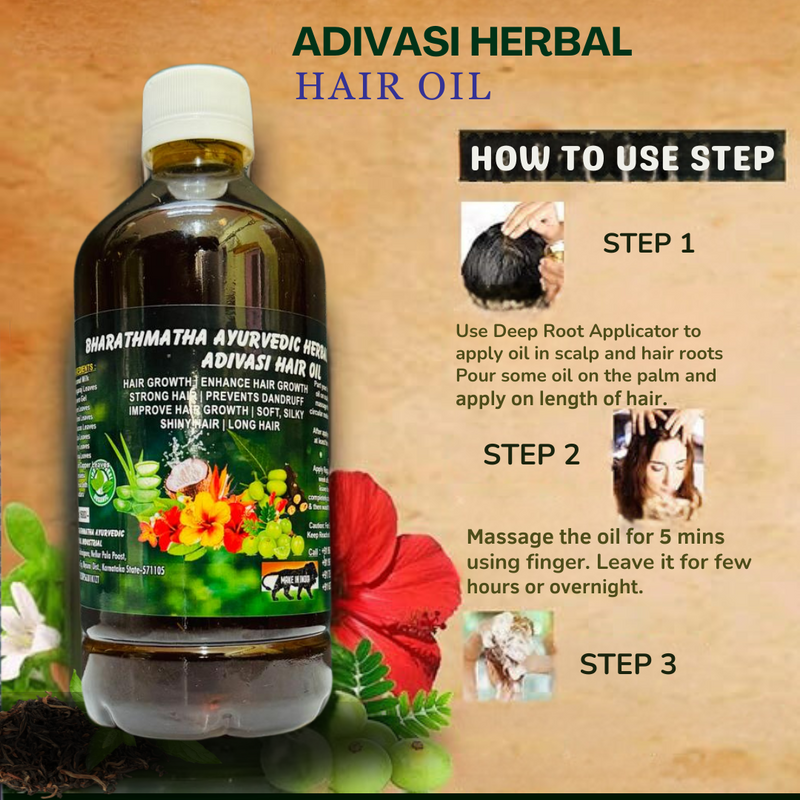 Adivasi herbal hair oil(4.9 ⭐⭐⭐⭐⭐ 94,553k+ REVIEWS)