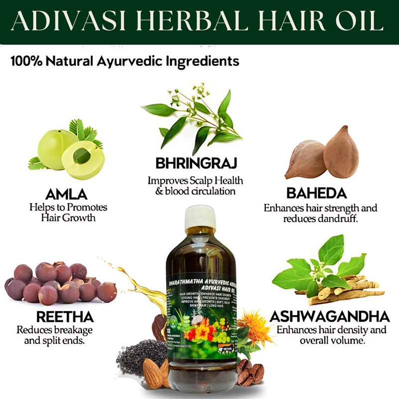 Adivasi herbal hair oil(4.9 ⭐⭐⭐⭐⭐ 94,553k+ REVIEWS)